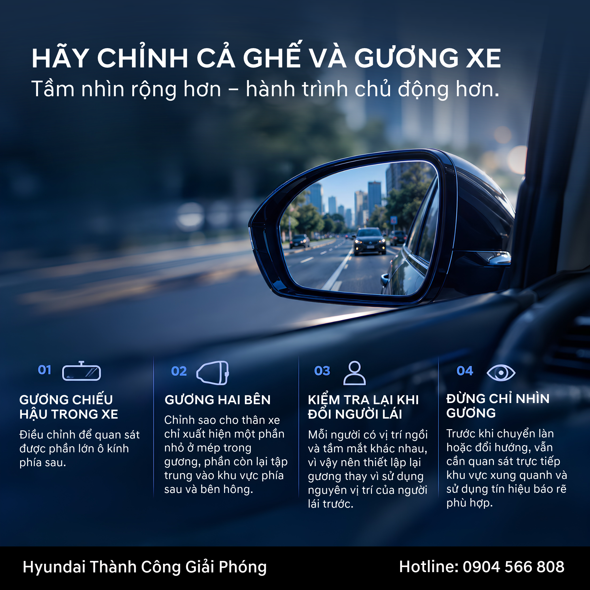 Cách Chỉnh Gương Ô Tô Đúng: 4 Bước Giúp Mở Rộng Tầm Quan Sát Khi Lái Xe 1 cách chỉnh hương ô tô